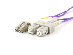 Оптична корда SeaMAX, 2m, LC-SC UPC, MM OM4 50/125, duplex, 2.0mm, LSZH