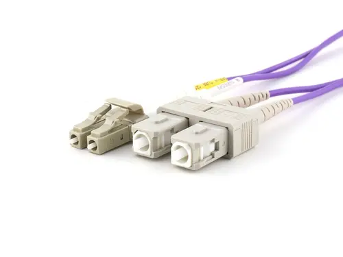 Оптична корда SeaMAX, 3m, LC-SC UPC, MM OM4 50/125, duplex, 2.0mm, LSZH