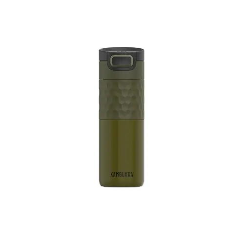 Термочаша ​от неръждаема стомана Kambukka Etna Grip с термокапак 3 в 1 Snapclean®, 500 мл, Khaki Warrior
