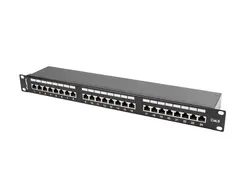 Пач панел, Lanberg patch panel 24 port 1U CAT.6 shielded, black