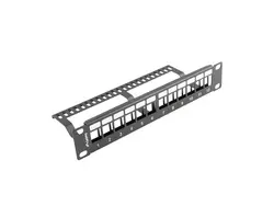 Пач панел, Lanberg patch panel blank 12 port 1U with organizer for keystone modules black