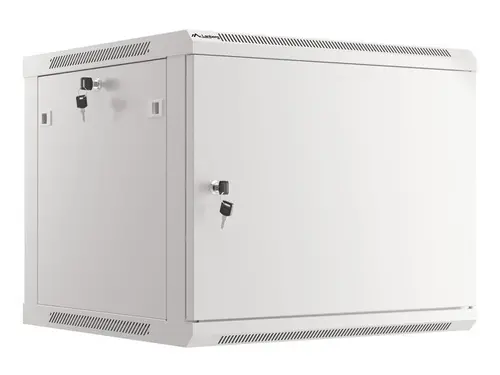 Комуникационен шкаф, Lanberg rack cabinet 19" wall-mount 9U/600x600 for self-assembly with metal door grey (flat pack)