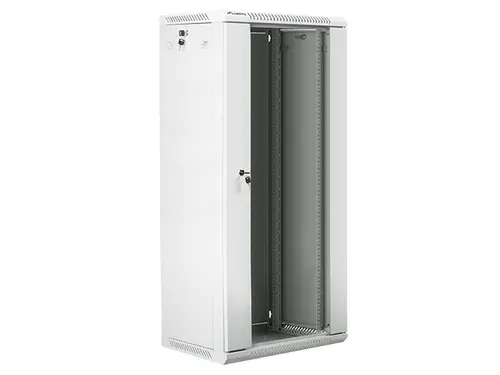 Комуникационен шкаф, Lanberg rack cabinet 19" wall-mount 27U / 600x450 for self-assembly (flat pack), grey