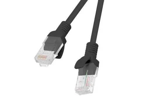 Кабел, Lanberg patch cord CAT.5E 1m, black