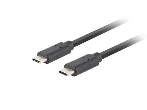 Кабел, Lanberg USB-C M/M 3.1 gen 2 cable 1m 10GB/s pd100w black