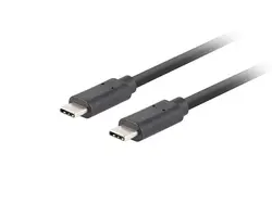 Кабел, Lanberg USB-C M/M 3.1 gen 2 cable 1m 10GB/s pd100w black