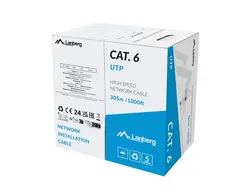 Кабел, Lanberg LAN cable CAT.6 305m solid cca grey fluke passed