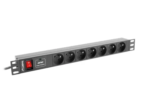 Филтър, Lanberg power distribution unit (PDU) 19"1U 16A 7 SOCKETS 2M, black