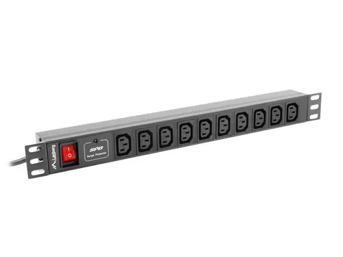 Филтър, Lanberg power distribution unit (PDU) 19"1U 10A 10 SOCKETS 2M, black Филтър, Lanberg power distribution unit (PDU) 19"1U 10A 10 SOCKETS 2M, black
