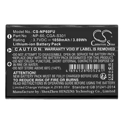 Батерия за фотоапарат FUJI NP60 LiIon 3.7V 1050mAh Cameron Sino