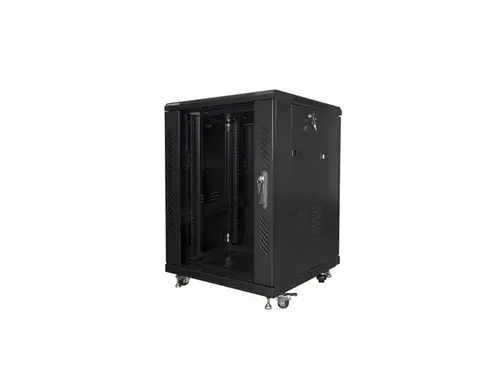 Комуникационен шкаф, Lanberg rack cabinet 19" free-standing 15U/600x600 (flat pack) black