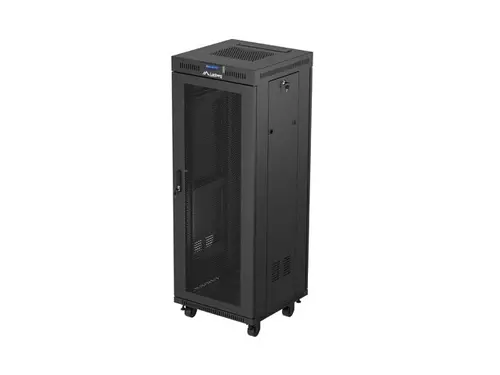 Комуникационен шкаф, Lanberg rack cabinet 19" free-standing 32U/600X600 (FLAT PACK) with mesh door LCD black