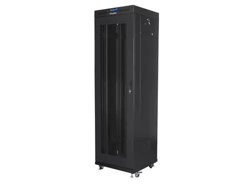 Комуникационен шкаф, Lanberg rack cabinet 19" free-standing 42U/600x600 (flat pack) with mesh door lcd black v2