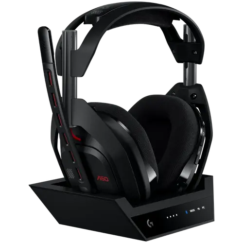 Logitech Astro A50 Lightspeed безжични слушалки с докинг станция, Черни