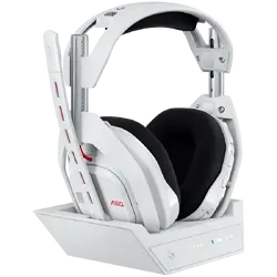Logitech Astro A50 Lightspeed безжични слушалки с докинг станция, Бели
