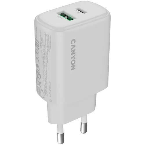 CANYON charger OnCharge 250 25W 1xPD 1xQC EU White