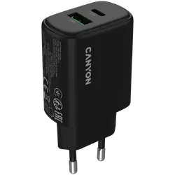 CANYON charger OnCharge 200 20W 1xPD 1xQC EU Black