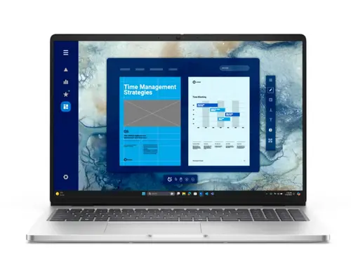 Лаптоп, Dell Pro 16 PC16250, Intel Ultra 7 255U (12 TOPS NPU, 12 cores, up to 5.2 GHz), 16" FHD+(1920x1200) 300nits AG, 32 GB: 1x32 GB, DDR5, 5600 MT/s, 1 TB SSD, Intel Graphics, FHD HDR IR Cam and Mic, Wi-Fi 6E, FPR, Backlit Kb, Win11 Pro, Platinum silver Лаптоп, Dell Pro 16 PC16250, Intel Ultra 7 255U (12 TOPS NPU, 12 cores, up to 5.2 GHz), 16" FHD+(1920x1200) 300nits AG, 32 GB: 1x32 GB, DDR5, 5600 MT/s, 1 TB SSD, Intel Graphics, FHD HDR IR Cam and Mic, Wi-Fi 6E, FPR, Backlit Kb, Win11 Pro, Platinum silver