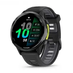 Garmin Forerunner® 970 - Forerunner® 970 - Carbon Grey DLC Titanium с Black корпус и Black/Translucent Whitestone каишка 010-02969-10