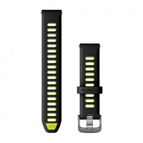 Garmin Бързоосвобождаваща се каишка - Black/Amp Yellow с Slate (18 мм) 010-11251-A3