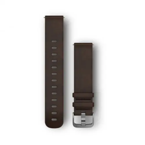 Garmin Бързоосвобождаваща се каишка - тъмно кафява кожена (20 мм) 010-12691-01 Garmin Бързоосвобождаваща се каишка - тъмно кафява кожена (20 мм) 010-12691-01