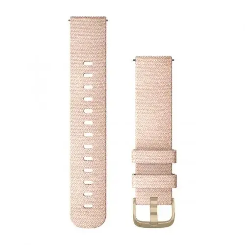 Garmin Бързоосвобождаваща се каишка - Blush Pink Woven Nylon с Light Gold (20 мм) 010-12924-12 Garmin Бързоосвобождаваща се каишка - Blush Pink Woven Nylon с Light Gold (20 мм) 010-12924-12