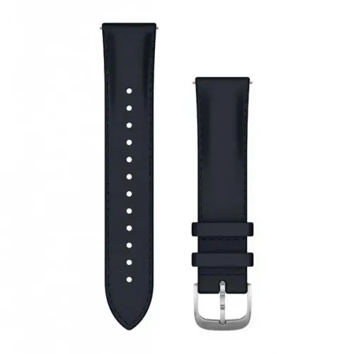 Garmin Бързоосвобождаваща се каишка - Navy Italian Leather с Silver (20 мм) 010-12924-20 Garmin Бързоосвобождаваща се каишка - Navy Italian Leather с Silver (20 мм) 010-12924-20