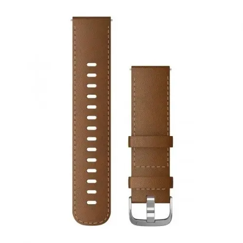 Garmin Бързоосвобождаваща се каишка - Brown Italian Leather с Silver (22 мм) 010-12932-24 Garmin Бързоосвобождаваща се каишка - Brown Italian Leather с Silver (22 мм) 010-12932-24