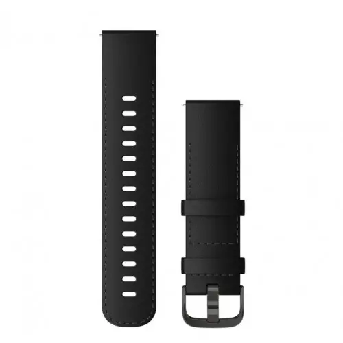 Garmin Бързоосвобождаваща се каишка - Черна кожена (22 мм) 010-12932-63 Garmin Бързоосвобождаваща се каишка - Черна кожена (22 мм) 010-12932-63