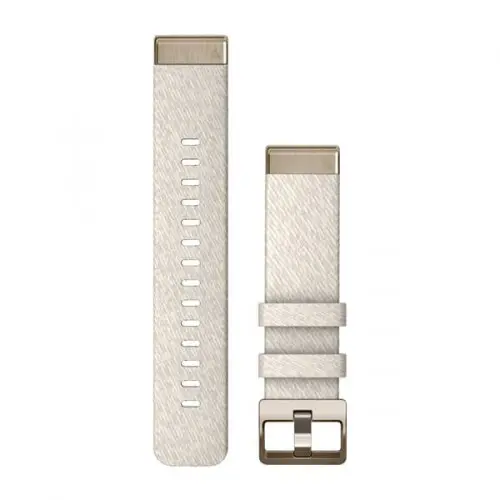 Garmin QuickFit® 20 Cream Heathered Nylon с Cream Gold каишка (fenix 7S) 010-13102-07 Garmin QuickFit® 20 Cream Heathered Nylon с Cream Gold каишка (fenix 7S) 010-13102-07