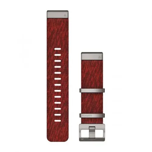 Garmin QuickFit® 22 червена найлонова жакард каишка 010-12738-22 Garmin QuickFit® 22 червена найлонова жакард каишка 010-12738-22