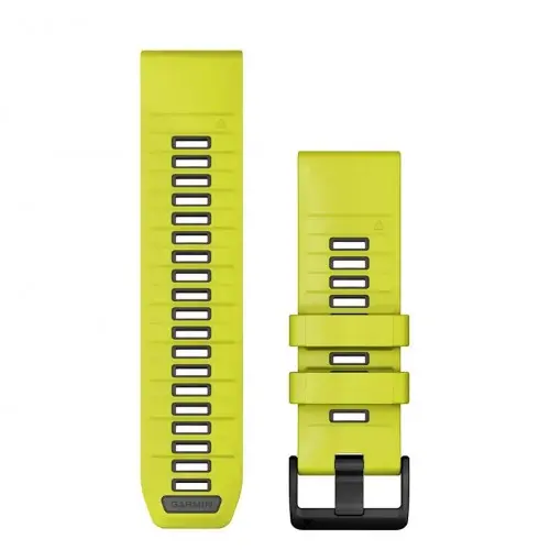Garmin QuickFit® 26 Amp Yellow/Graphite силиконова каишка 010-13393-08 Garmin QuickFit® 26 Amp Yellow/Graphite силиконова каишка 010-13393-08