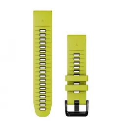 Garmin QuickFit® 26 Electric Lime/Graphite силиконова каишка (Fenix 7x Pro) 010-13281-03