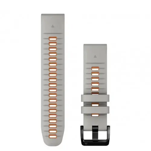 Garmin QuickFit® 26 Fog Grey/Ember Orange силиконова каишка (Fenix 7x Pro) 010-13281-02 Garmin QuickFit® 26 Fog Grey/Ember Orange силиконова каишка (Fenix 7x Pro) 010-13281-02