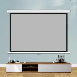Estillo Екран за стена 240x240 см, бял, черна рамка, 11кг