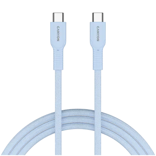 CANYON cable OnWire 60CL C-C 60W COLOR Braided 1m Light Blue