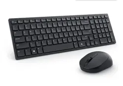 Комплект, Dell Pro Compact Silent Keyboard and Mouse - KM555 - US International (QWERTY)
