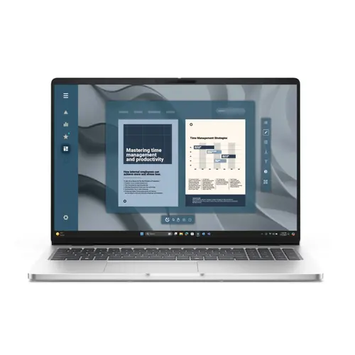 Лаптоп, Dell Pro 16 PC16255, AMD Ryzen AI 7 350 (24 MB, 8C, up to 5.0 GHz), 16.0" FHD+(1920x1200) IPS, AG, 300nits, 16 GB, DDR5, 5600 MT/s, 512 GB SSD, AMD Radeon 860M, FHD HDR + IR Cam and Mic, Wi-Fi 6E, FPR, Backlit Kb, Win 11 Pro, 3Y PS, Platinum silver Лаптоп, Dell Pro 16 PC16255, AMD Ryzen AI 7 350 (24 MB, 8C, up to 5.0 GHz), 16.0" FHD+(1920x1200) IPS, AG, 300nits, 16 GB, DDR5, 5600 MT/s, 512 GB SSD, AMD Radeon 860M, FHD HDR + IR Cam and Mic, Wi-Fi 6E, FPR, Backlit Kb, Win 11 Pro, 3Y PS, Platinum silver