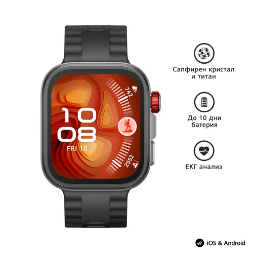 Часовник, Huawei Watch Fit 4 pro, Seiya-B29F, Black