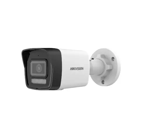 Камера, HikVision 2 MP Smart Hybrid Light Fixed Bullet Network Camera, 4 mm, F1.6, IR, White Light up to 30m, H.265+, IP67, built-in microphone, 12Vdc/PoE 6.5W