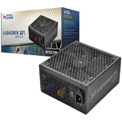 Super Flower Leadex III Gold 850W ATX 3.1, 80 Plus Gold, Fully Modular, Flat Black Cables, 140mm Fan, 150mmx150mmx86mm, 7 Year Warranty