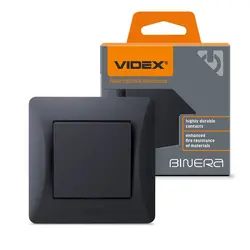 ЕДНОПОЛЮСЕН КЛЮЧ VF-BNSW1-BG 10А BINERA VIDEX - ГРАФИТ