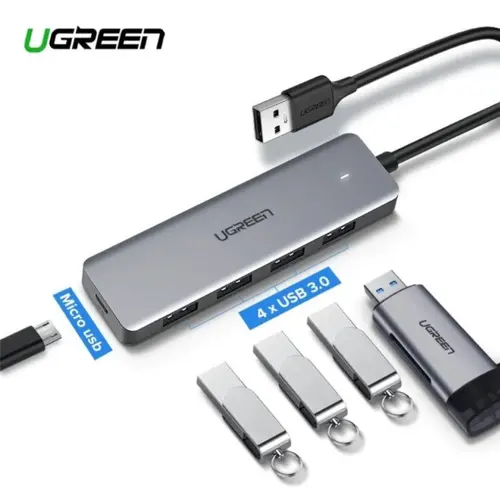 ХЪБ 4xUSB3.0 A,1xUSB-C,INPUT USB-C CМ219 UGREEN