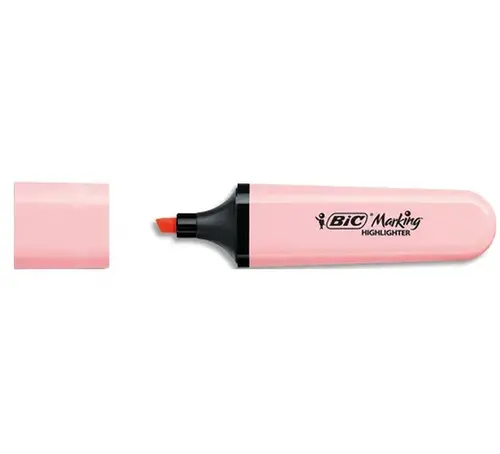 ТЕКСТ МАРКЕР ПЛОСЪК РОЗОВ ПАСТЕЛ BIC